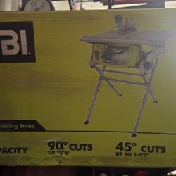 Ryobi 10" 15amp Table Saw With Stand (New)