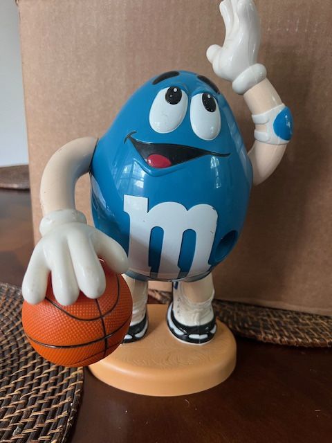M & M Blue Basketball Player Dispenser