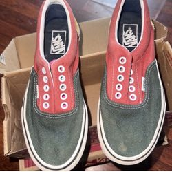 Vans Pink and Orange Slip-On Shoes