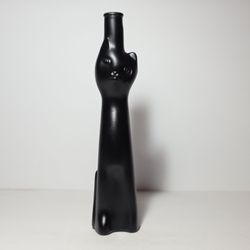 Happy Cat Black Glass Bottle