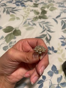 14k Gold cluster anniversary Ring