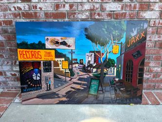 Large Tower Records Original Painting