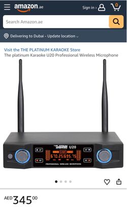 Visit the THE PLATINUM KARAOKE Store The platinum Karaoke U20 Professional Wireless Microphone