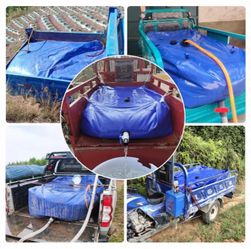 Brand New 1000L/264 gal Water Bladder Storage Containers, Foldable Portable Water Tank 2000D PVC Large Capacity Soft Water Bag for RV,Emergency Drough