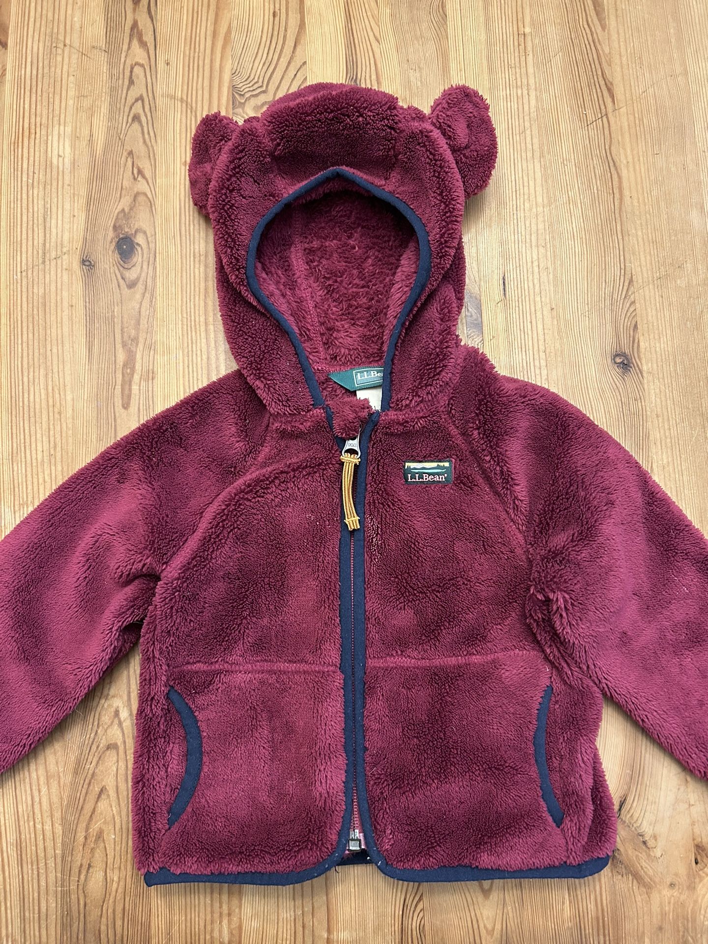 LL Bean - Adorable Kids Fleece With Ears On Hood! 