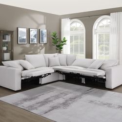 🛋️✨Fabric Power Reclining Sectional
