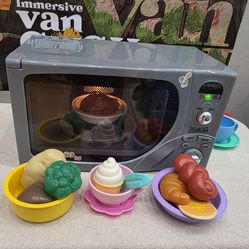 Kids Toy Microwave – Working Lights & Sound (Gray)