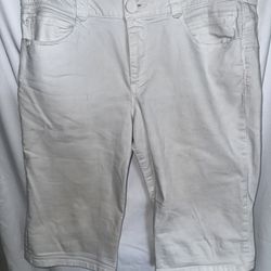 Democracy Long Shorts - White - Size 12