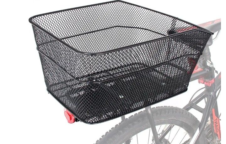  Rear Bike Basket with Bicycle Cargo Rack Storage Basket Mount for Back Under Seat
