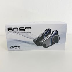 SENA 60S Motorcycle Communication Headset with WAVE, Mesh, Bluetooth DUAL PACK