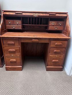 Oak writing desk