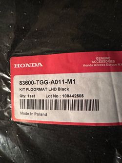 New Honda Black Floor Mats -Factory sealed fits 2016-2021