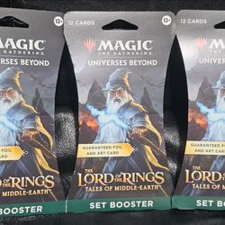 Magic The Lord of the Rings: Tales of Middle Earth 3x Sleeved Booster Pack! NEW!