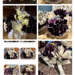 HERE’S A Collection Of Hand Crafted Centerpieces, BOUTONNIÈRES, AND Bouquets! All Made With A Variety Of Silk Flowers Guaranteed For Life! 