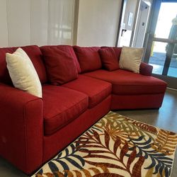 RED SECTIONAL COUCH W/ FREE DELIVERY 