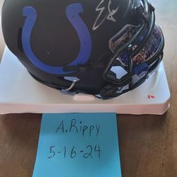 Colts Edgerrin James Autographed Eclipse Mini Helmet Jsa Certification