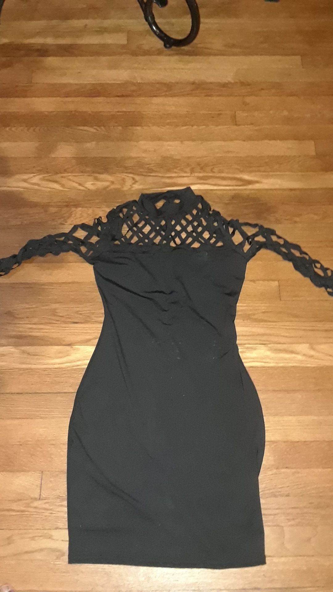 Black dress top net