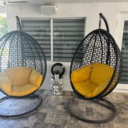 Hanging Egg Chairs (Set of 2)