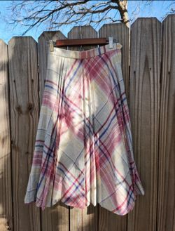 Ultimate Sexy Fall Schoolgirl Vtg Plaid Pastel Skirt