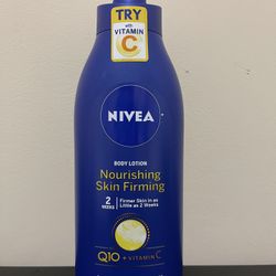 NIVEA Nourishing Skin Firming Body Lotion with Q10 and Vitamin C 16.9 Fl Oz Pump