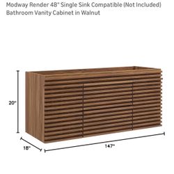 Bathroom Vanity Cabinet in Walnut