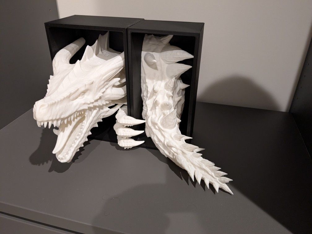 3d Printed Dragon Bookends/Nooks