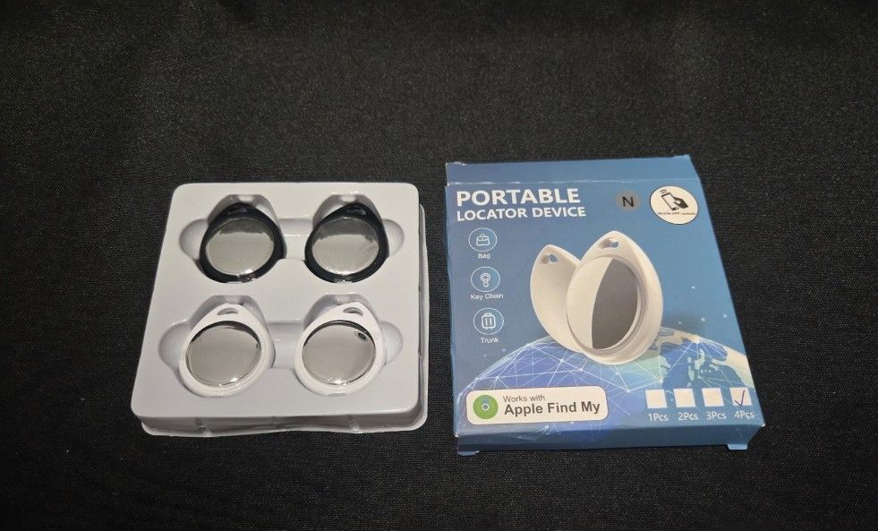 Tracker Tags [Apple MFi Certified] Bluetooth Air Tracker Pair with Apple Find My (iOS Only) w/ protective cases