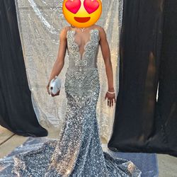 Silver Prom Dress