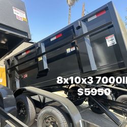 Dump Trailer 8x10x3 7000lb $5550 Cash /card