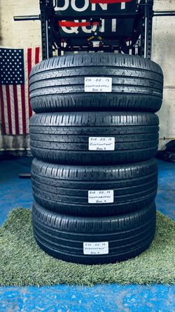 ✅ 4 USED TIRES P215/55R17 CONTINENTAL ECOCONTACT ALL SEASON TOURING USED TIRES 215 55 17