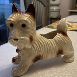 Cute Vintage  terrier planter / vase