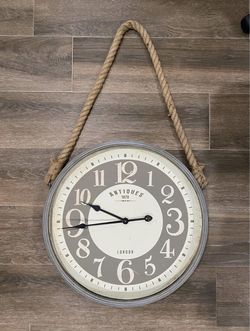 Large Hanging Clock farmhouse/coastal Look