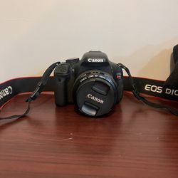  Cannon eos rebel t3i 4 lenses total and camera bag