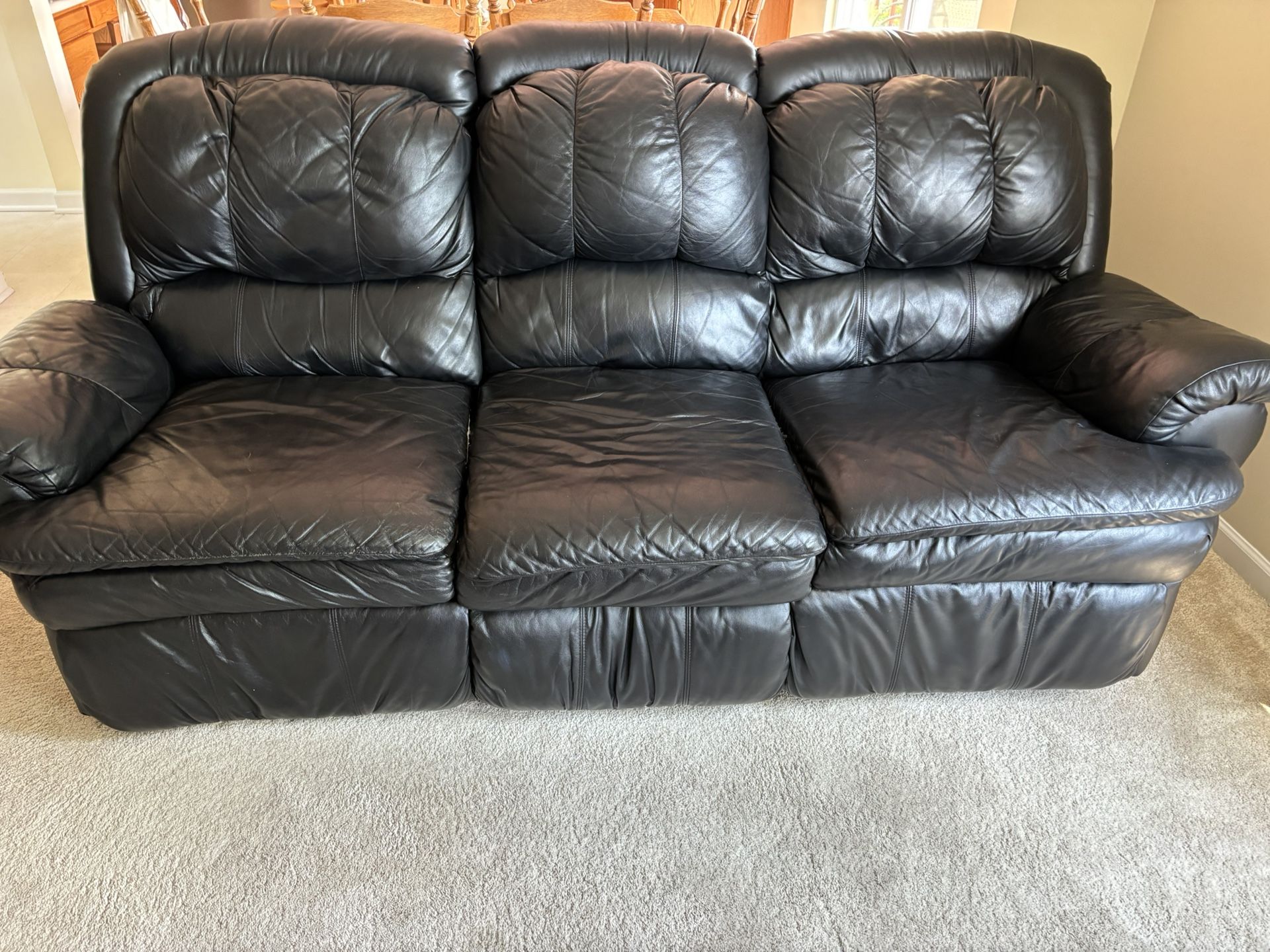 Leather Reclining Sofa