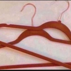15- BRAND NEW-BROWN VELVET HANGERS