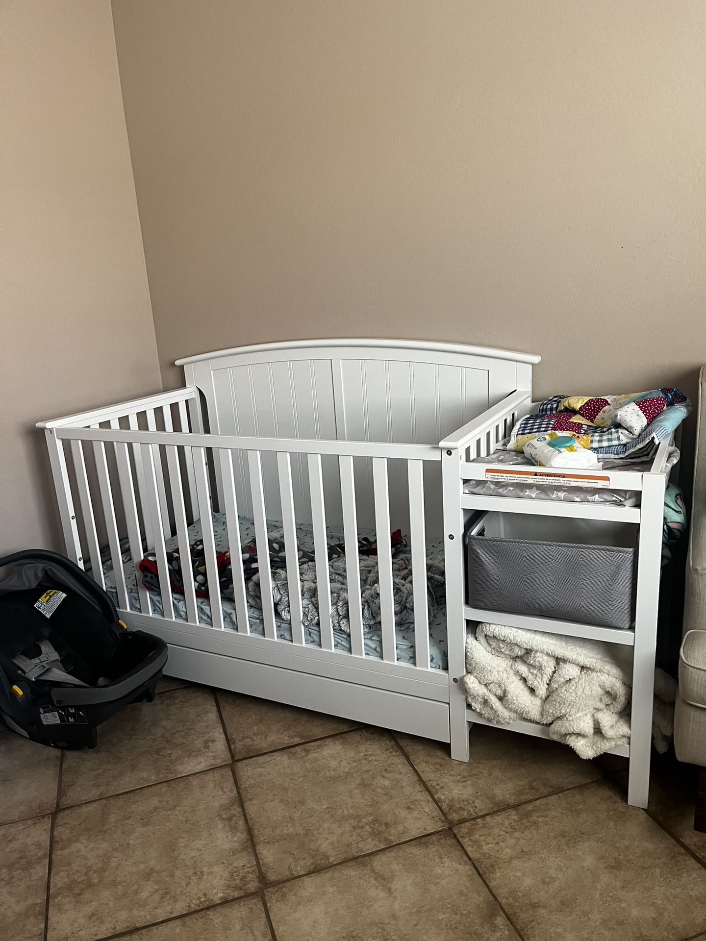 Baby Crib With Changing Table