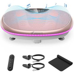 MERACH Vibration Plate Exercise Machine, 4D Whole Body Workout Vibrating Platform for Lymphatic Drainage Weight Loss Muscle Activation, Home Fitness E
