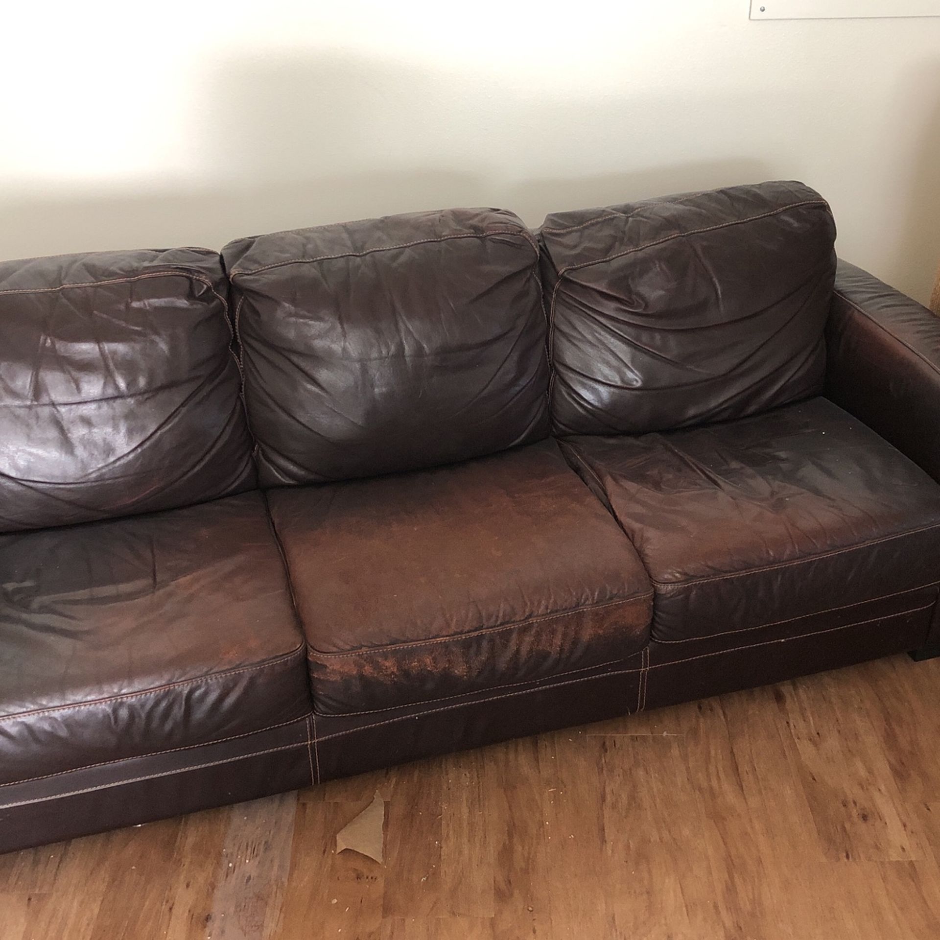 Brown Leather Couch