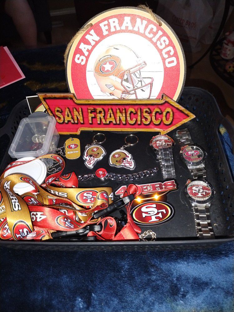 All new 49ers Stuff watches $10 Dollars Keychains $3 Lanyard $5 Bracelets $5 