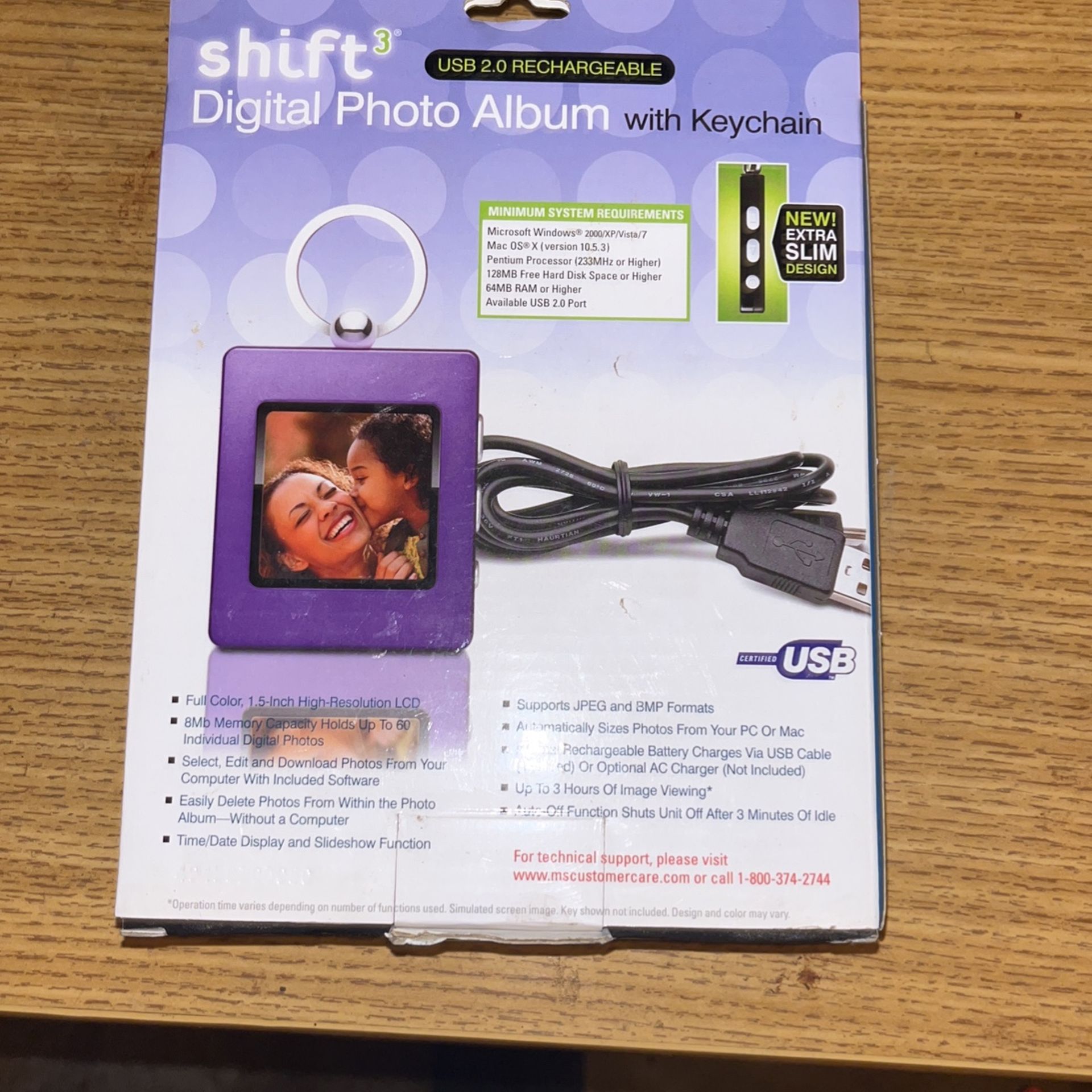 Shift 3 Digital Photo Album With Keychain
