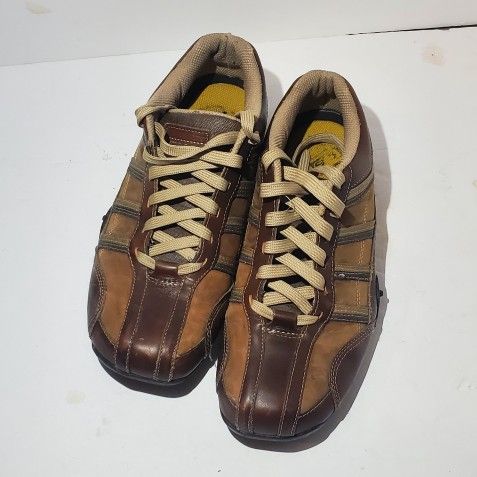 Skechers Shoes Mens 9.5 Brown Urban Track Tao Leather Casual Sneakers 60449