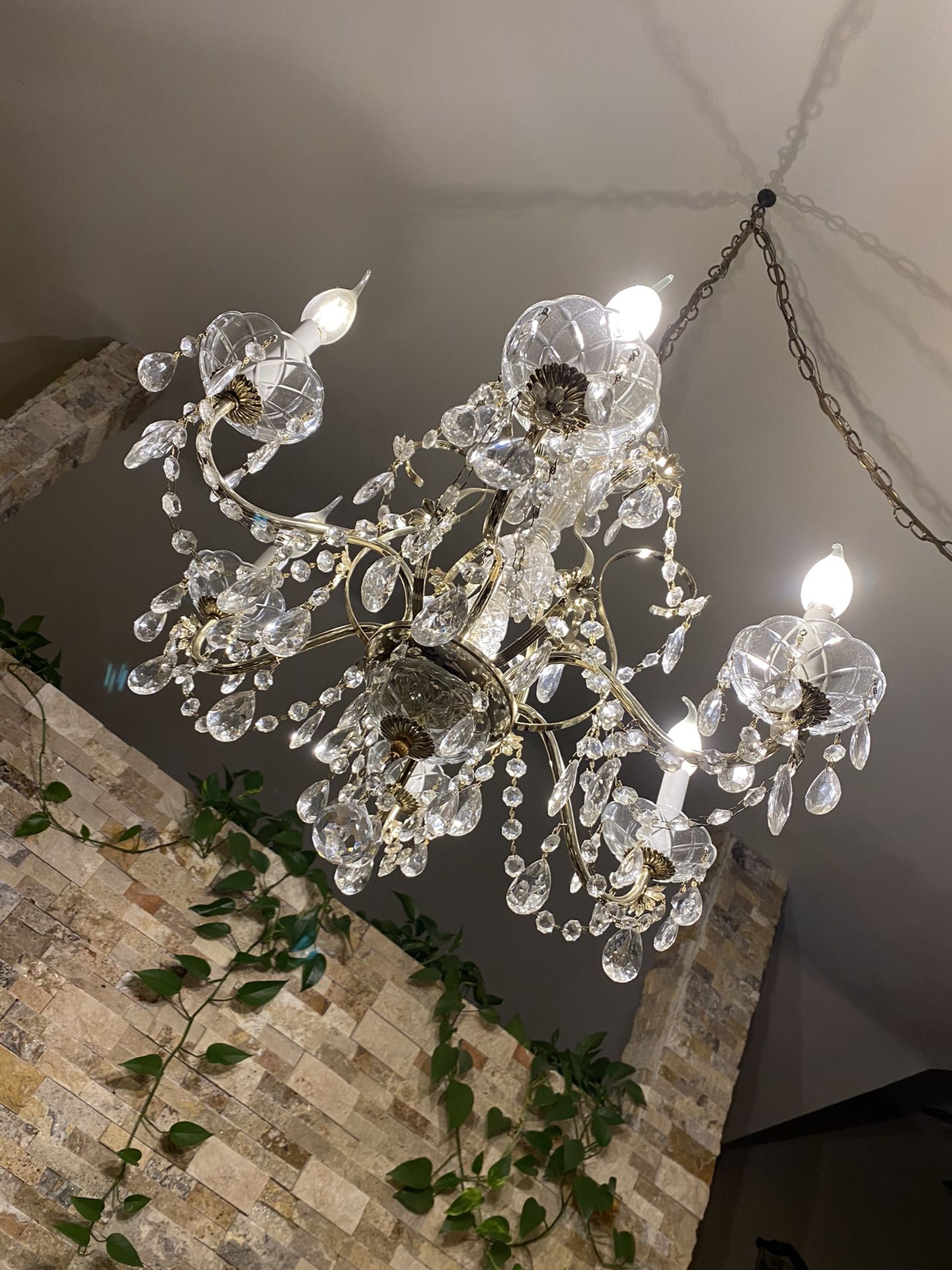Luxurious Crystal Chandelier- 6 light holders