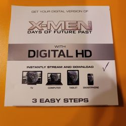 DIGITAL MOVIE CODE X-MEN DAYS OF FUTURE PAST $4