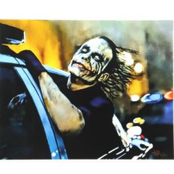 "Joker" The Dark Knight LE 12x18 Lithograph by Joshua Barton #/500 (PA)