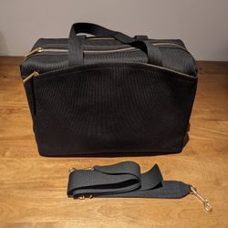 Cuyana Medium Recycled Knit Overnight Travel Bag In Black 