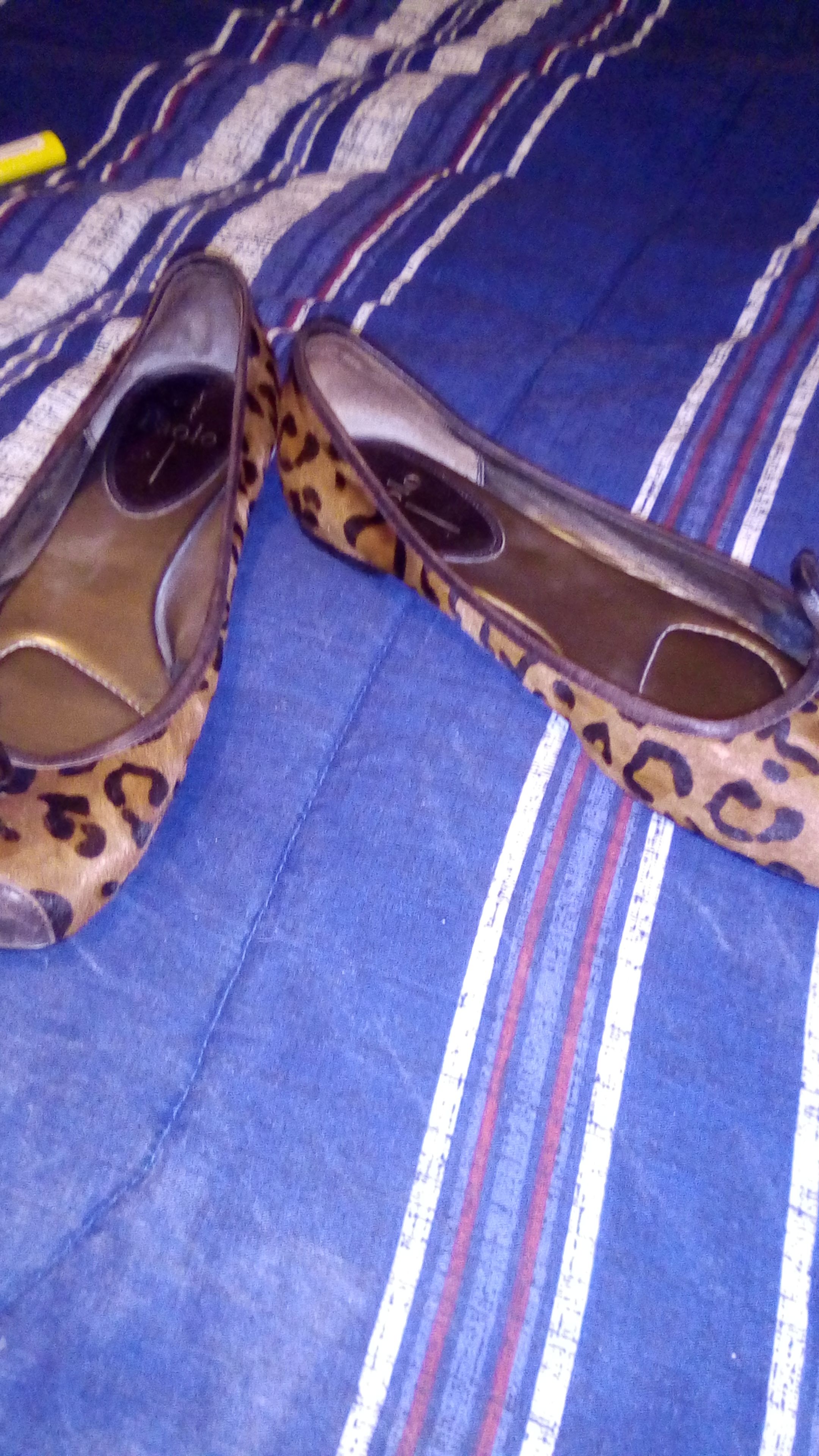 Linea Paolo horse hair leopard print flats