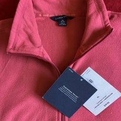 LAND'S END THERMACHECK WASHED BERRY FLEECE PULLOVER SWEATER WOMENS 18 20 XL ‼️ NEW ‼️