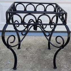 2 Black Wrought Iron Tables