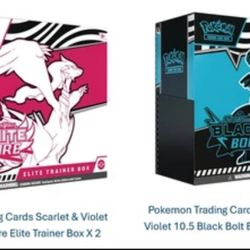 Pokemon Black Bolt And White Flare Elite Trainer Box Preorders 2 Of Each