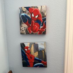 Spiderman Decoration 11.5X11.5 Inches- Set Of 4